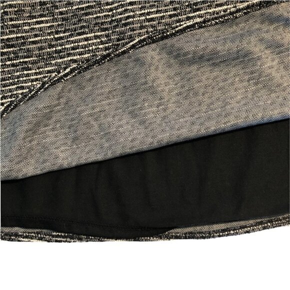 NWT Max Studio Mini Skirt Black/White Tweed  Lined - Picture 3 of 9